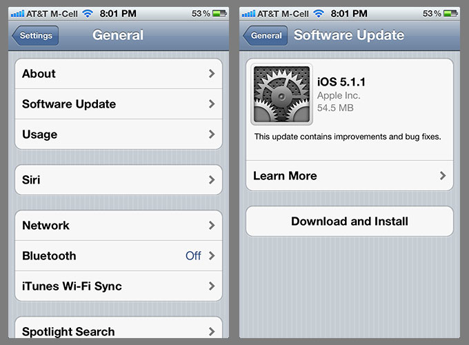 Apple releases iOS 5.1.1 update for iPhone, iPad and iPod Touch