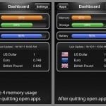 iPhone 4 memory usage after quitting open apps