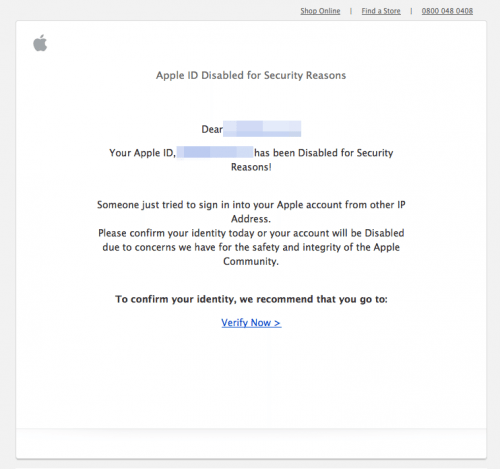 apple phishing scam