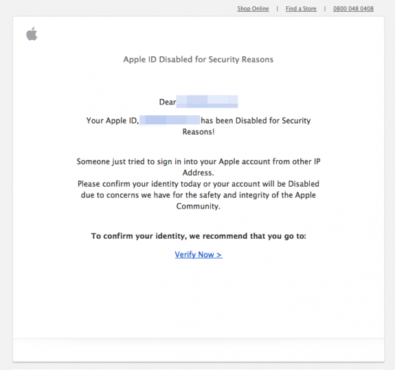 apple phishing scam