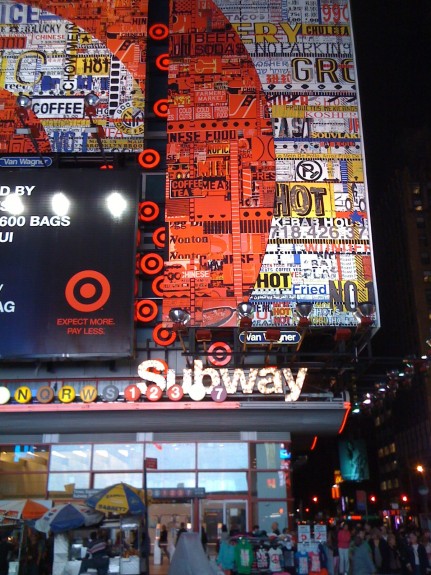 Subway, Times Square, New York, mobile photo