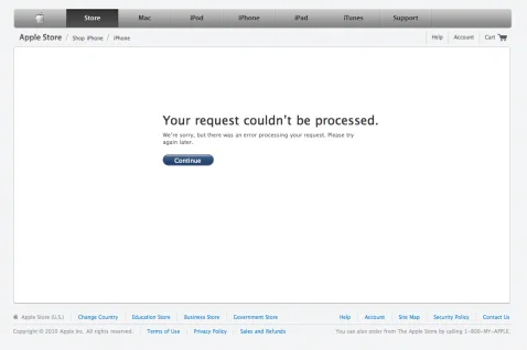 iPhone 4 fail screen