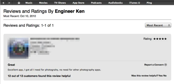 app store shill reviewer