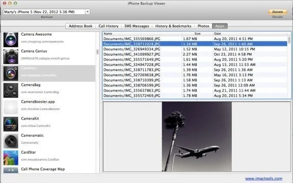 iPhone backup view, restore iphone app, iphone apps,backup iphone,restore deleted apps