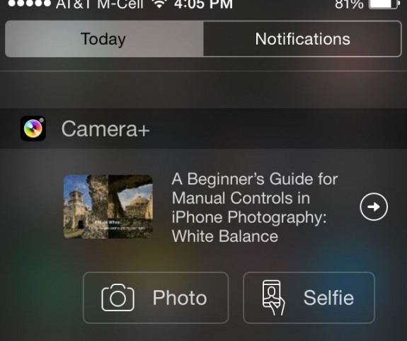 camera+, camera plus, selfie widget, update, Apple Watch camera