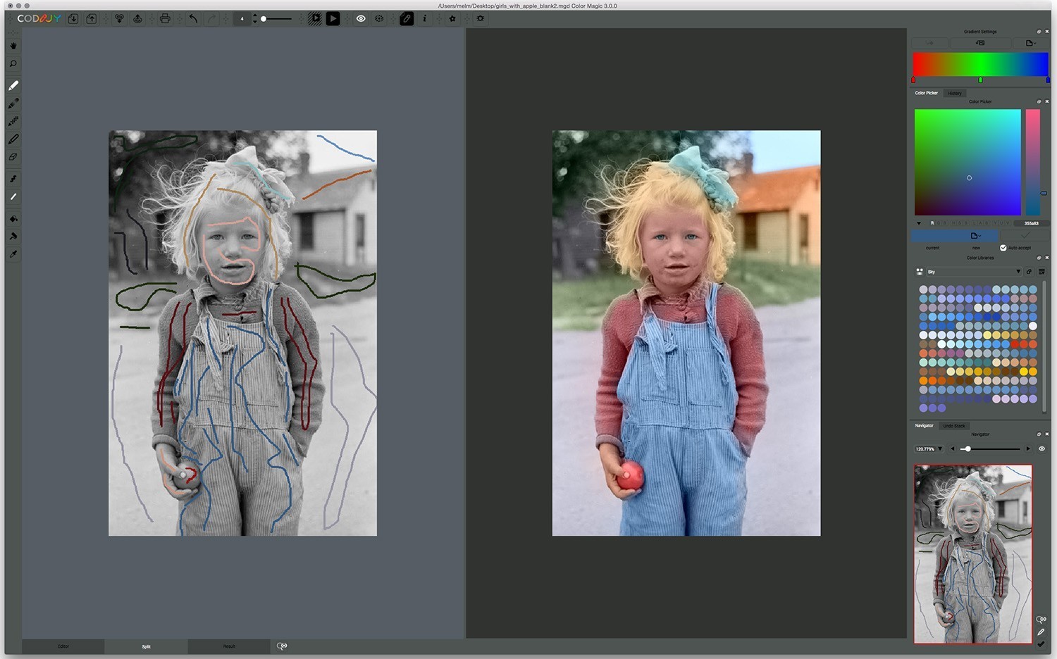 ColorMagic for Mac turns B&W photos into color