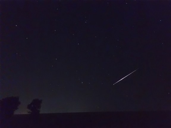 perseid, meteor shower, shot with iPhone, night sky, Nightcap